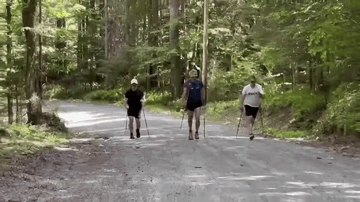 Alex Karp Nordic Walking animated GIF meme template