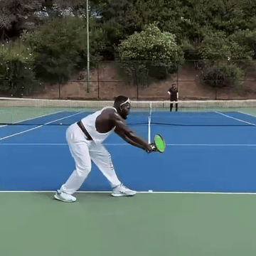 Man Mimicking Tennis animated GIF meme template