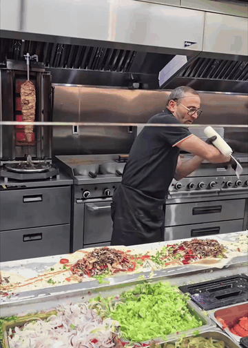 Shawarma Chef Performance animated GIF meme template