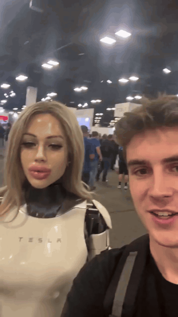 Tesla Humanoid Robot animated GIF meme template