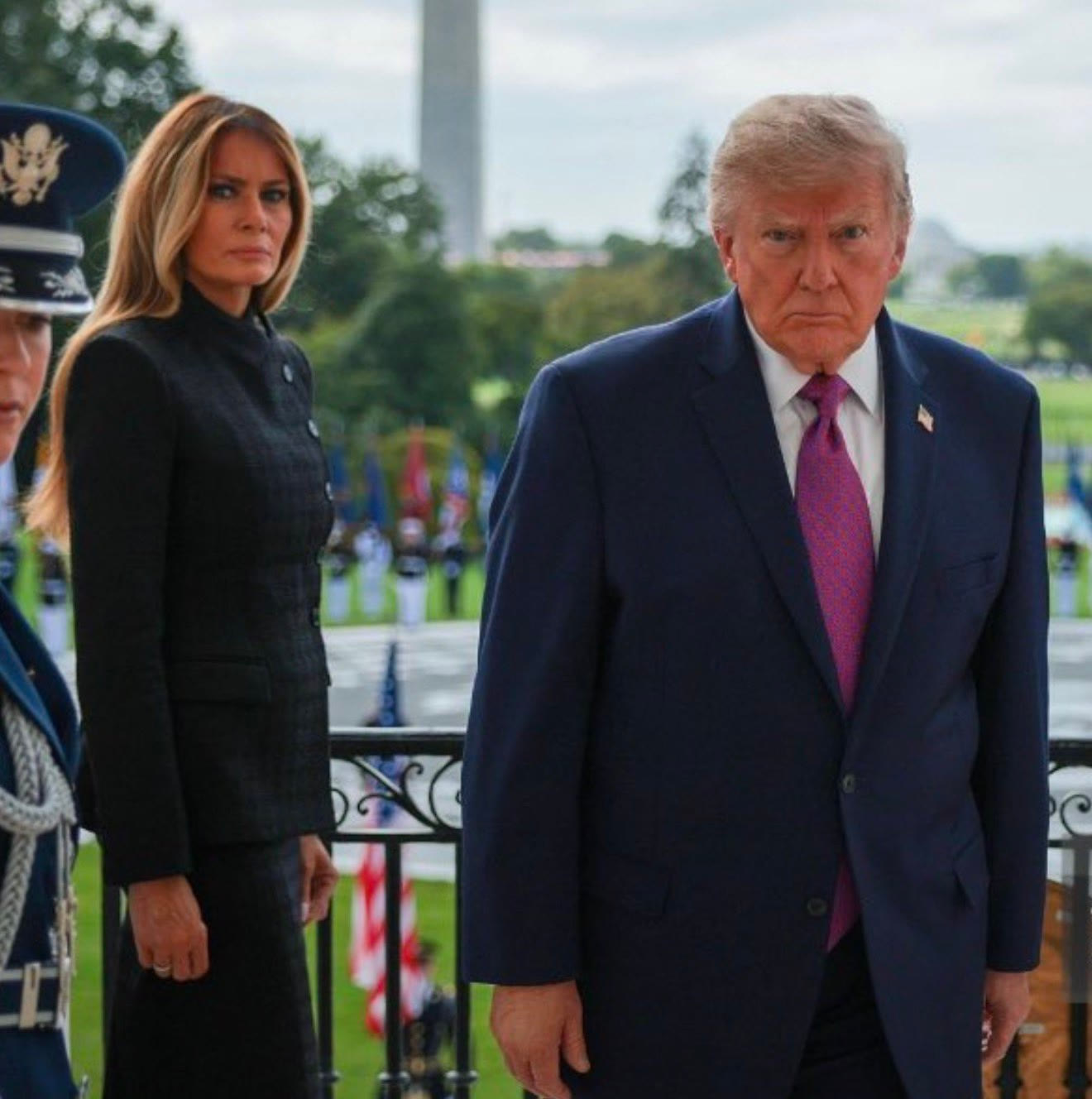 Melania & Donald Trump Stare blank meme template