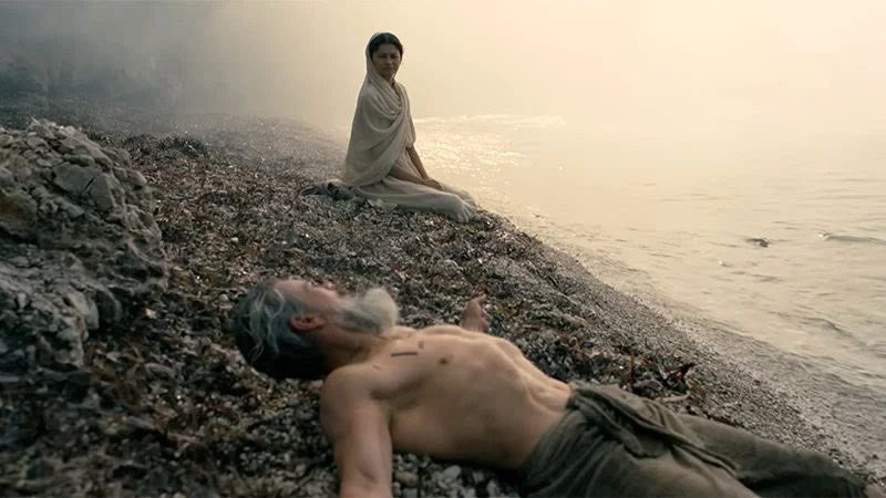 Odysseus Waking Up to Athena Hungover blank meme template