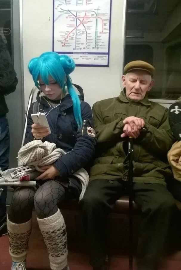 Hatsune Miku vs Old Man blank meme template