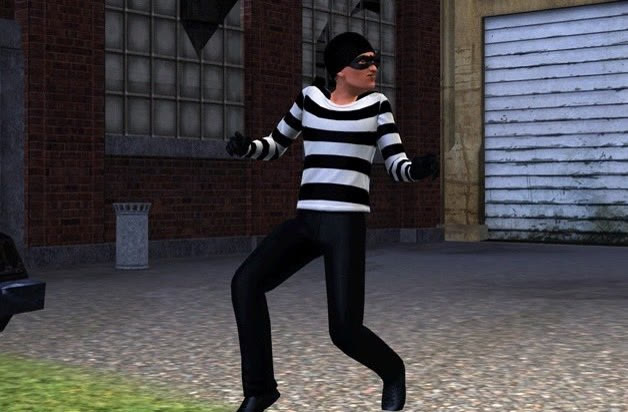 Sims Burglar Tiptoe blank meme template
