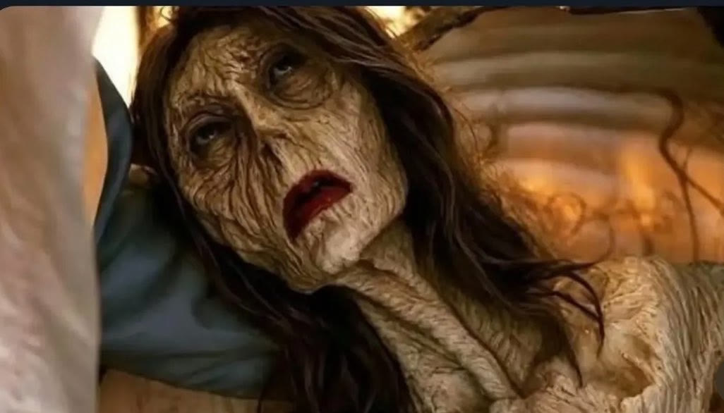 Creepy Old Woman Waiting For It blank meme template