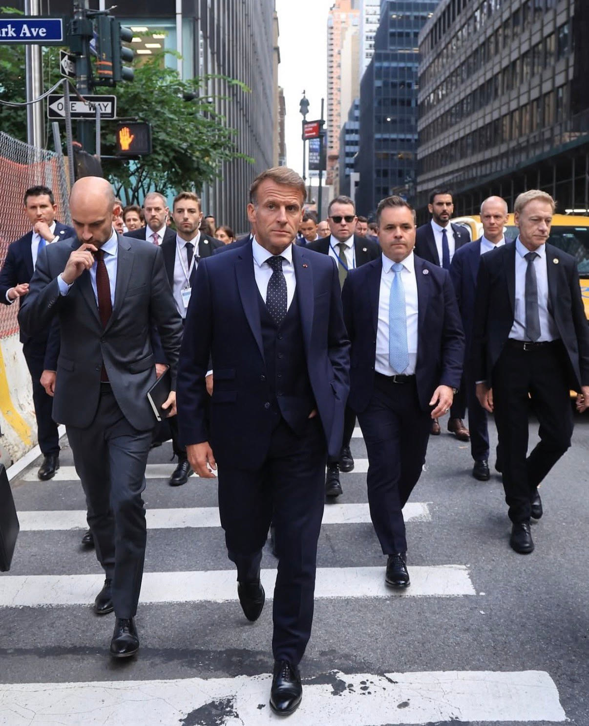 Emmanuel Macron Aura Walking blank meme template
